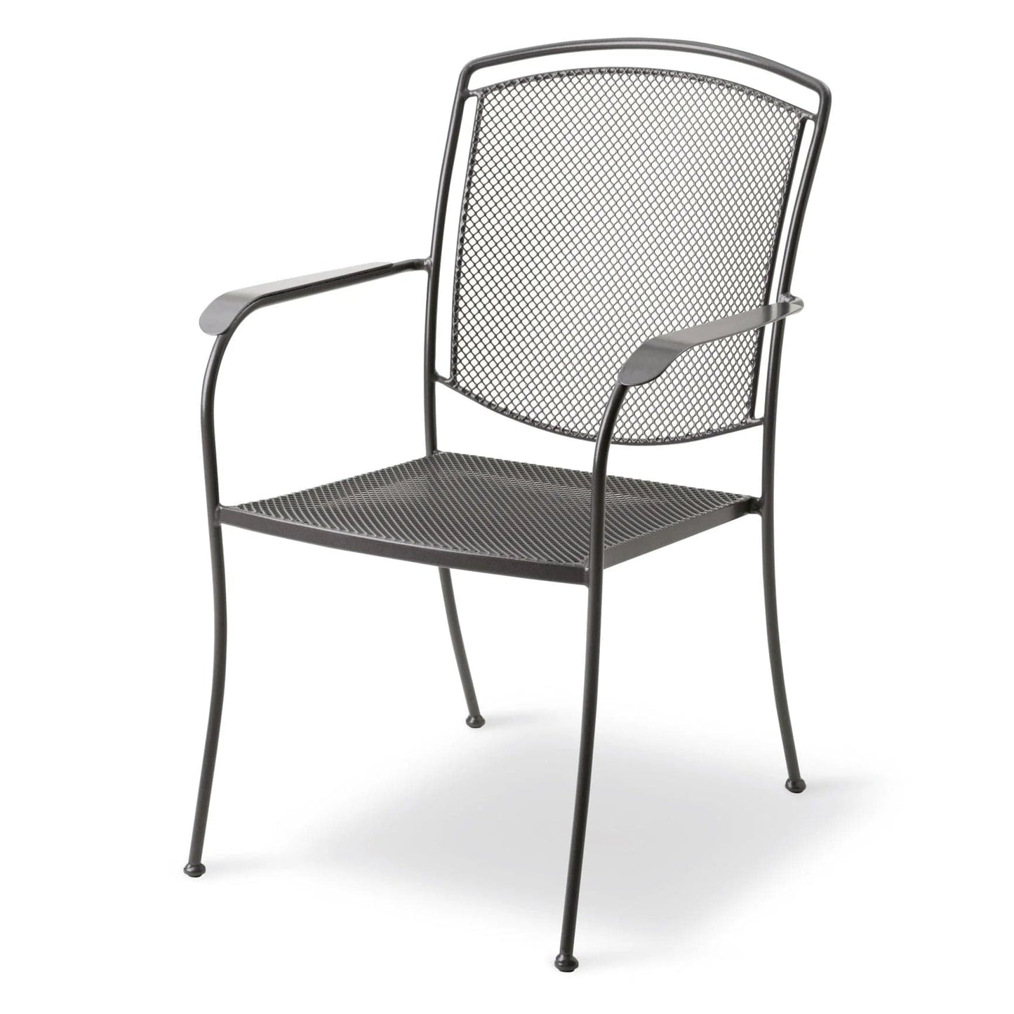 Outdoor wrought iron stackable chair
