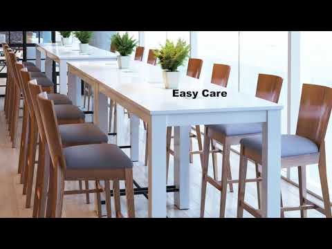 Video of the Ambrose Bar Chairs in Walnut & Gray by Zuo Modern