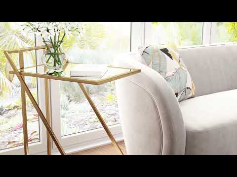 Video of the Alto Gold Bar Cart by Zuo Modern