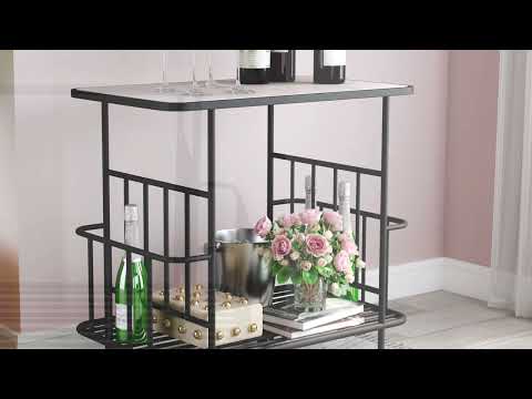 Video of the Argus Bar Cart in Black by Zuo Modern