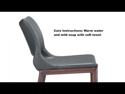 Video of Ace Counter Stools in Dark Gray & Walnut by ZuoModern