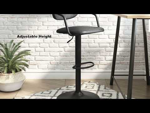Video of the Kirby Barstool Vintage Black by Zuo Modern