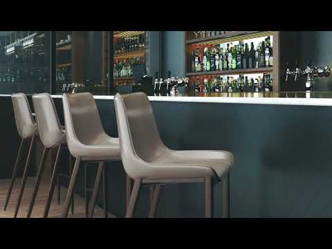 Video of Magnus Barstools in Gray & Walnut from Zuo Modern