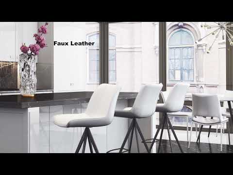 Video of Aki Bar Chairs in White & Black by Zuo Modern