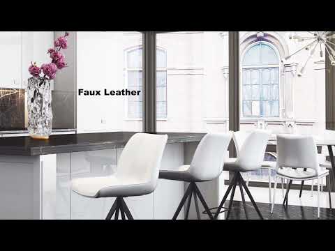 Video of Aki Counter Chairs in White & Black by Zuo Modern