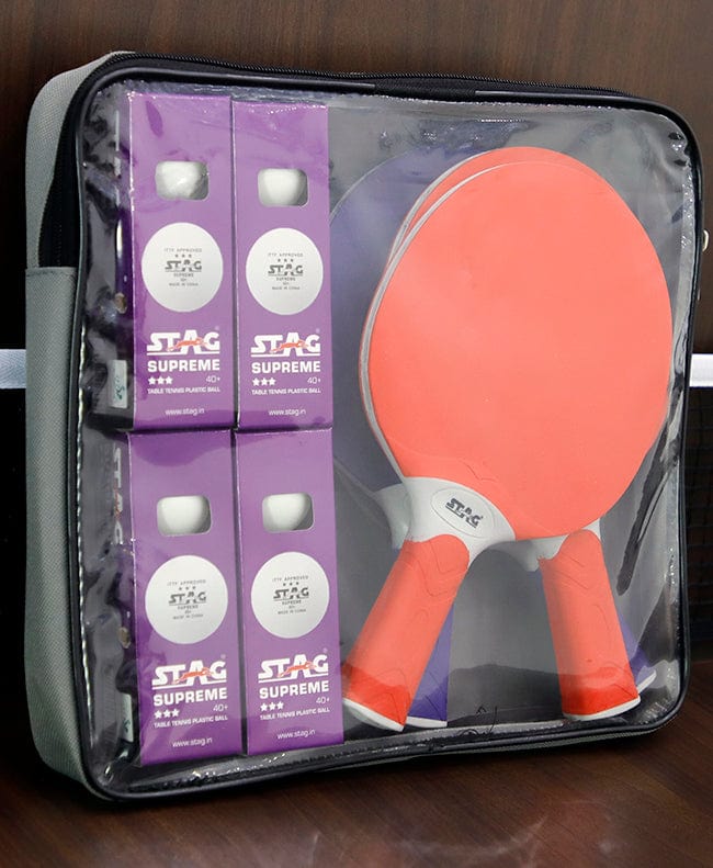 4x Rackets, 12x Balls and even a convenient storage pouch to keep everything organized in one spot!