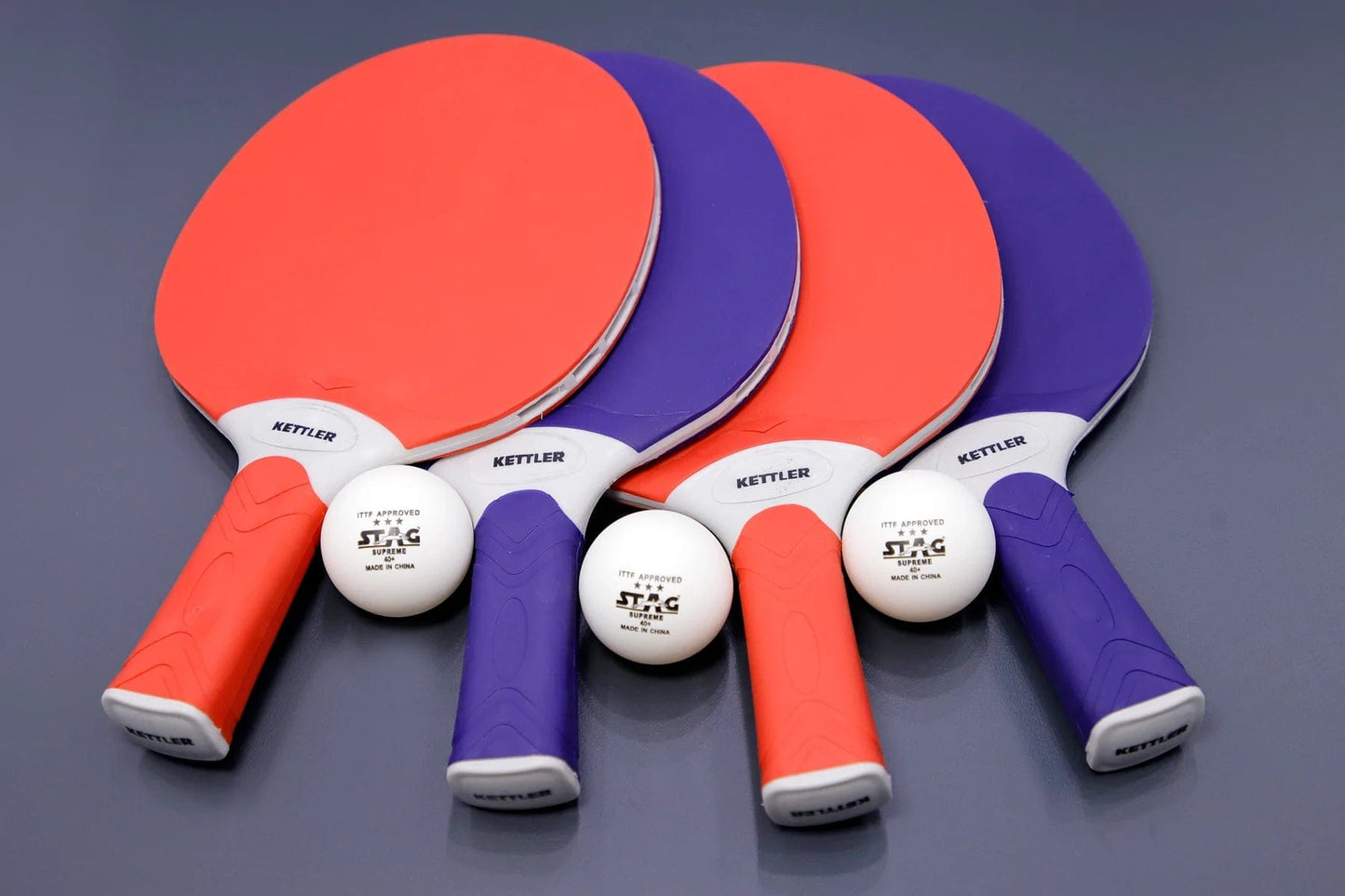 4 Paddles and 12 ping pong balls included 