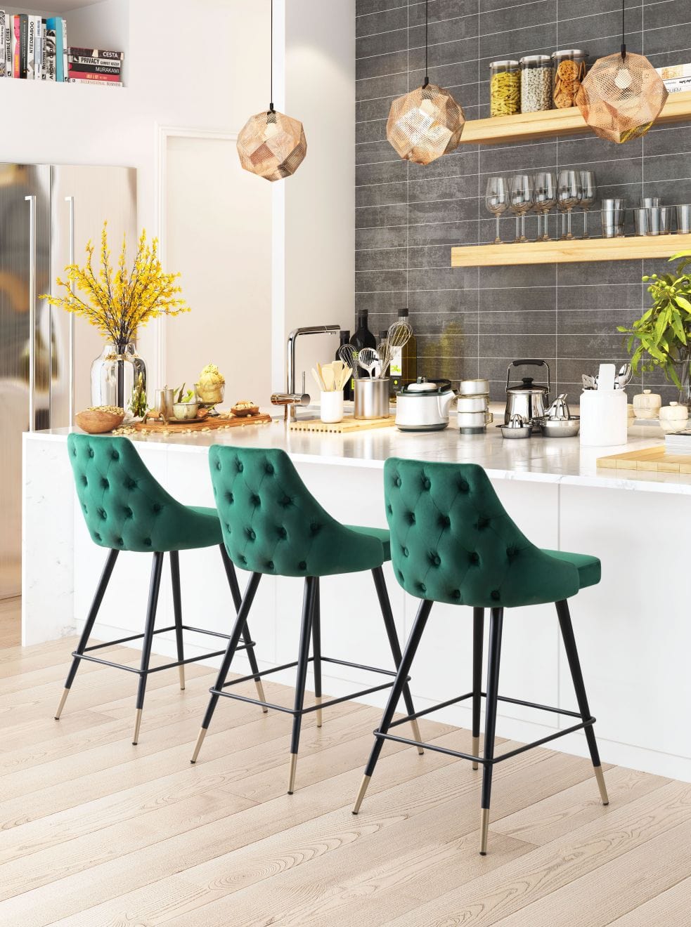 Piccolo Counter Stools in Green 