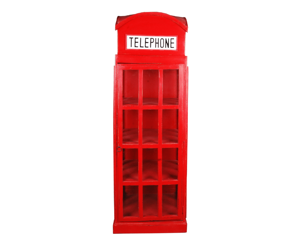 Old English Phone Booth Cabinet 